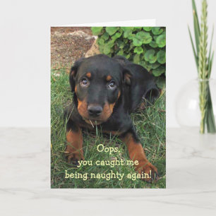 Naughty Puppy Mother's Day Card