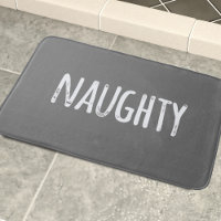 Naughty Quote Chalkboard Grey and White Funny