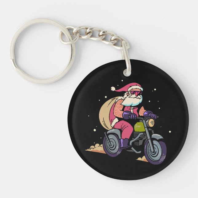 Naughty Santa Claus Key Ring (Front)