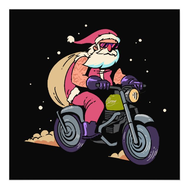 Naughty Santa Claus Photo Print (Front)