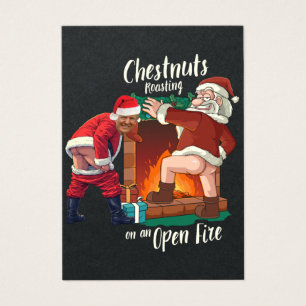 Naughty Santa & Trump Dirty Food Pun Roasting Nuts