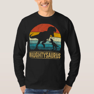Naughty Saurus T Rex Dinosaur Naughtysaurus Mother T-Shirt