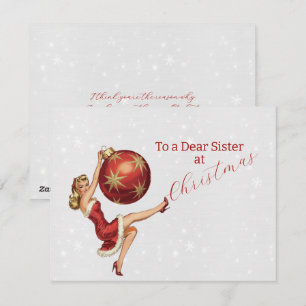 Naughty Sister Christmas Card