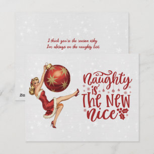 Naughty Sister Naughty Is The New Nice Christmas  Holiday Card