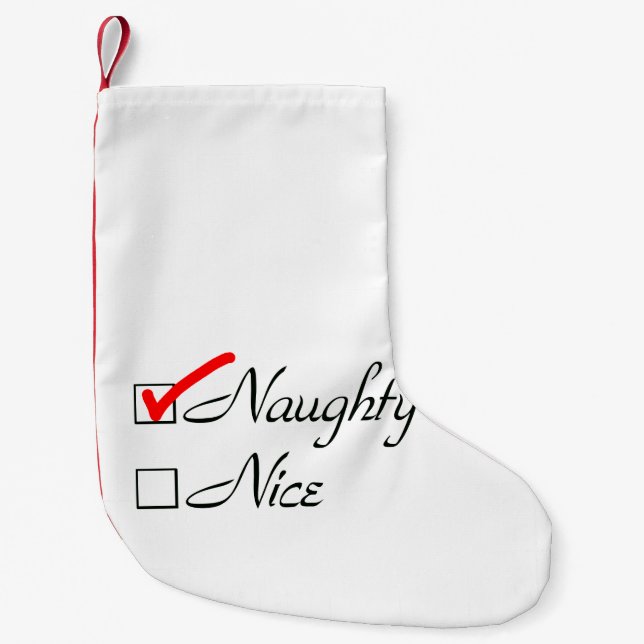 Naughty Small Christmas Stocking (Front)
