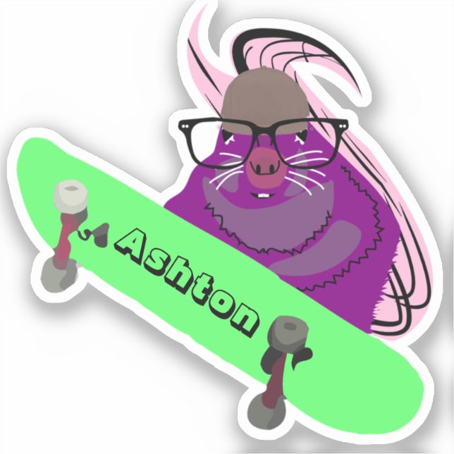 Naughty Squirrel #1024 Custom Name Skate (Front)