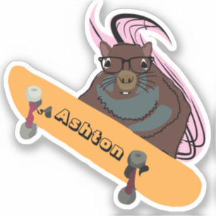 Naughty Squirrel #1037 Custom Name Skate