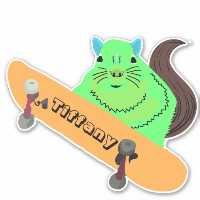 Naughty Squirrel #118 Girls Name  (Front)