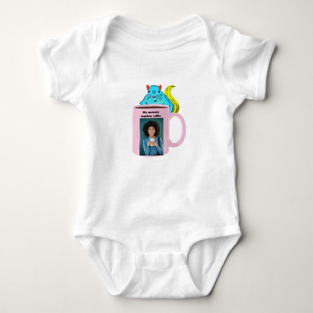 Naughty Squirrel #155 Baby Coffee Bodysuit (Front)