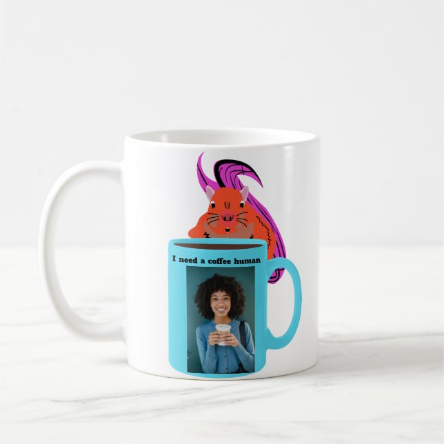 Naughty Squirrel #156 Coffee Human Mug (Left)
