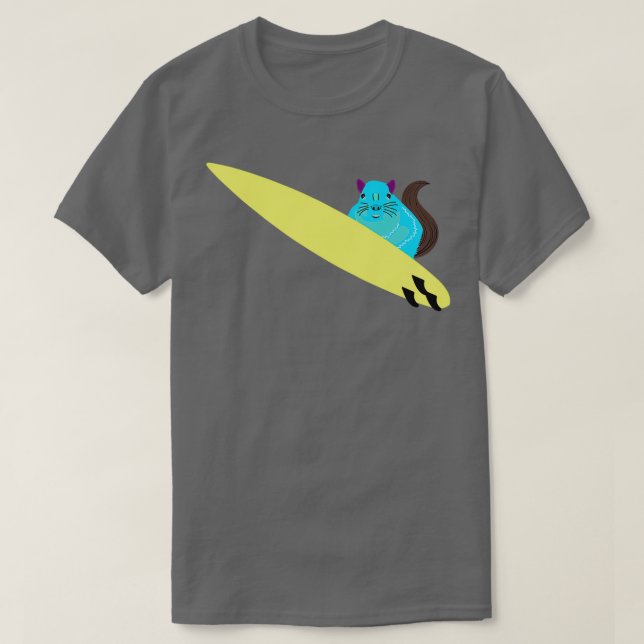 Naughty Squirrel 15 Surfing T-Shirt (Design Front)