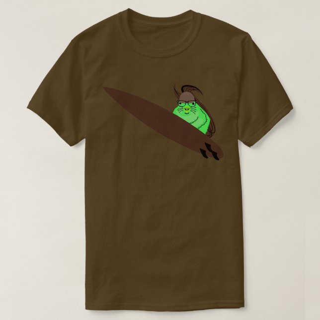 Naughty Squirrel 178 Surfing T-Shirt (Design Front)
