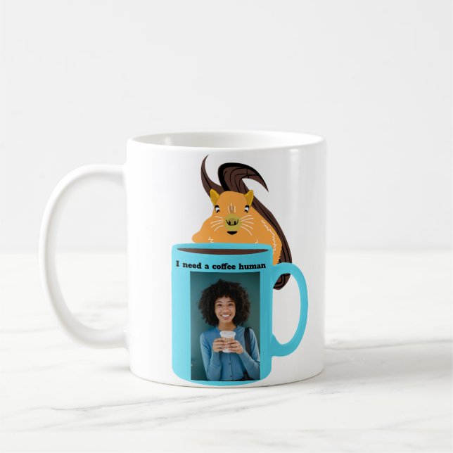 Naughty Squirrel #240 Coffee Human Mug (Left)