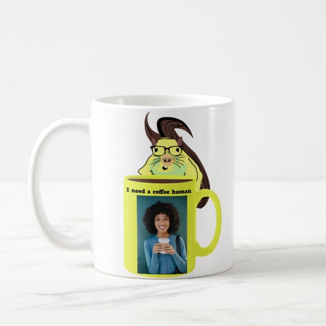 Naughty Squirrel #250 Coffee Human Mug (Left)