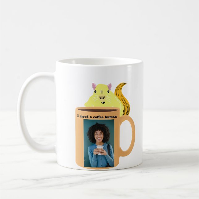 Naughty Squirrel #256 Coffee Human Mug (Left)