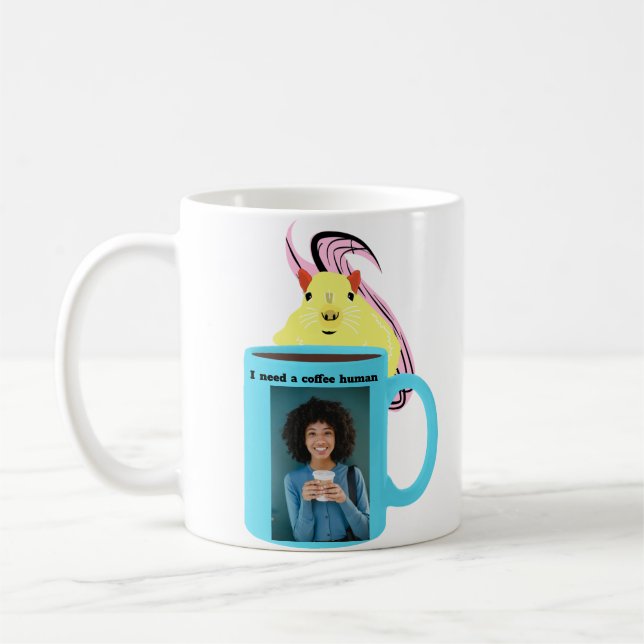 Naughty Squirrel #287 Coffee Human Mug (Left)