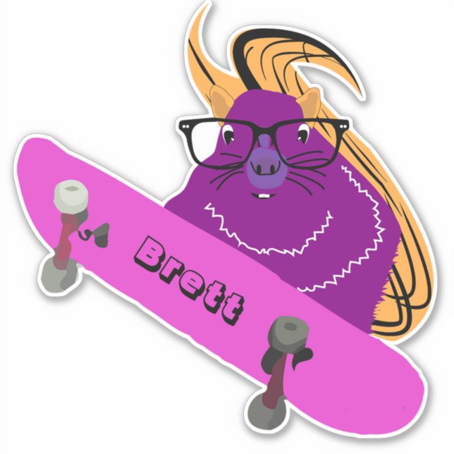 Naughty Squirrel #300 Brett Skateboarding (Front)