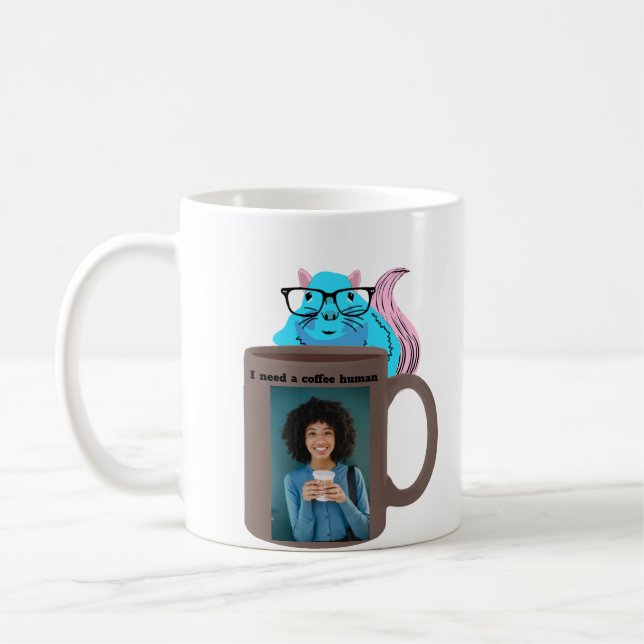Naughty Squirrel #318 Coffee Human Mug (Left)