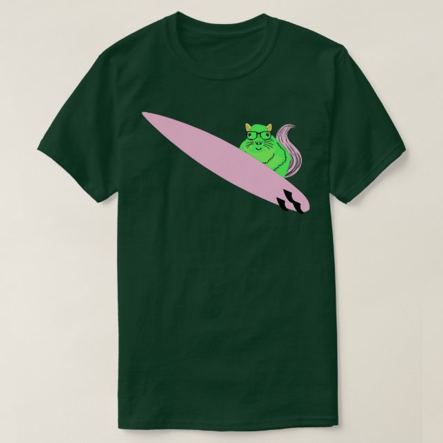 Naughty Squirrel 361 Surfing T-Shirt (Design Front)