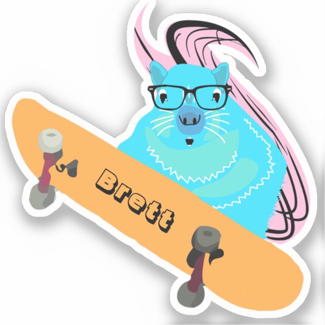 Naughty Squirrel #404 Brett Skateboarding (Front)