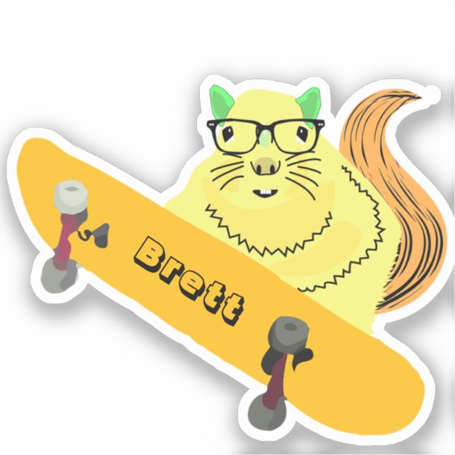 Naughty Squirrel #409 Brett Skateboarding (Front)