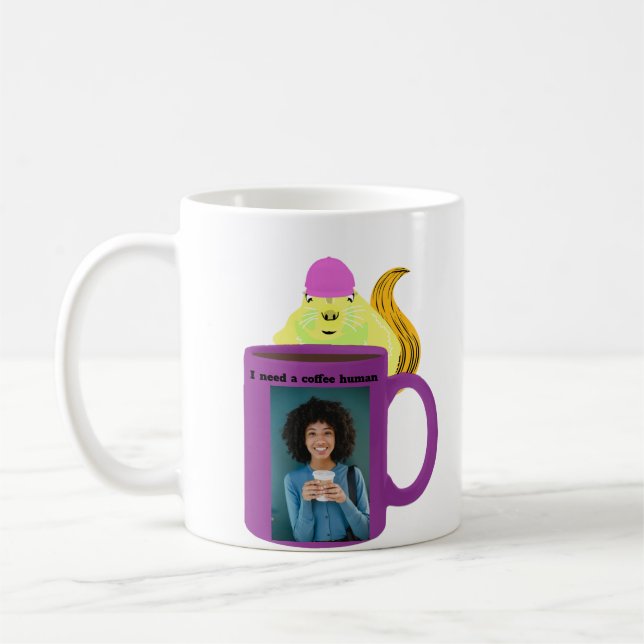 Naughty Squirrel #425 Coffee Human Mug (Left)