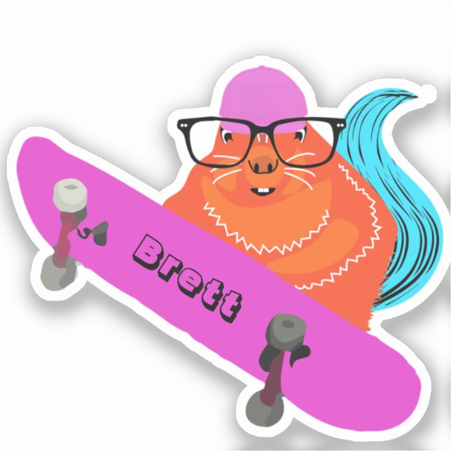 Naughty Squirrel #426 Brett Skateboarding (Front)