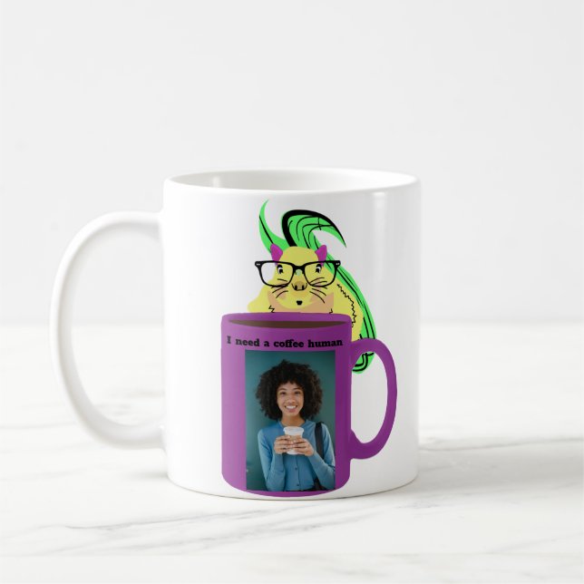 Naughty Squirrel #436 Coffee Human Mug (Left)