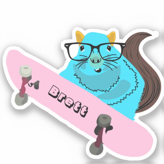 Naughty Squirrel #443 Brett Skateboarding (Front)