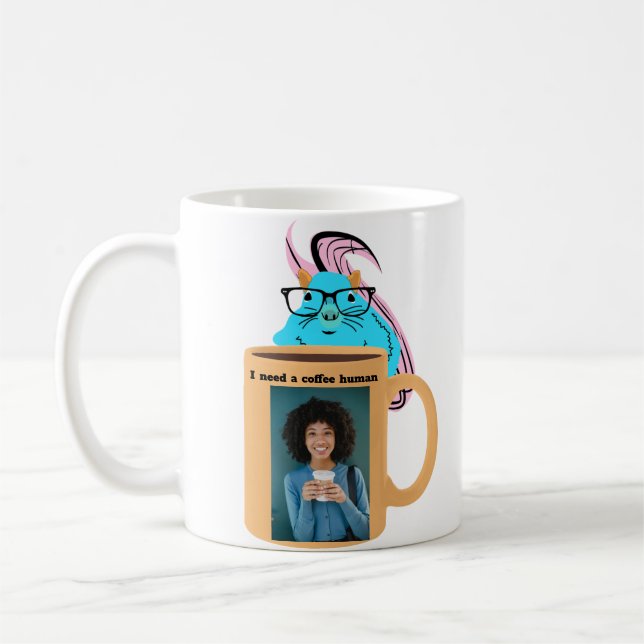Naughty Squirrel #452 Coffee Human Mug (Left)