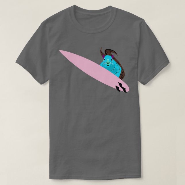 Naughty Squirrel 459 Surfing T-Shirt (Design Front)