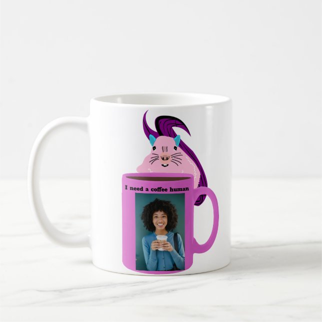 Naughty Squirrel #465 Coffee Human Mug (Left)