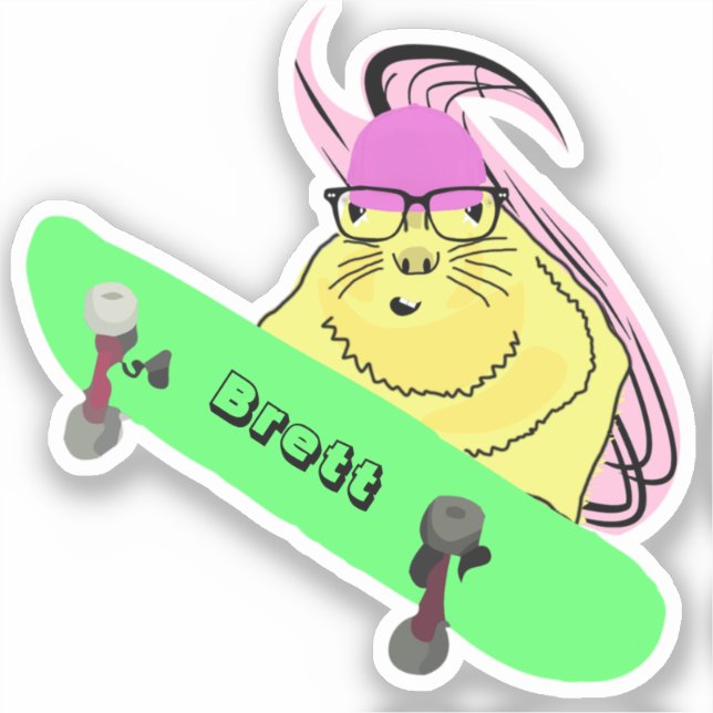 Naughty Squirrel #491 Brett Skateboarding (Front)