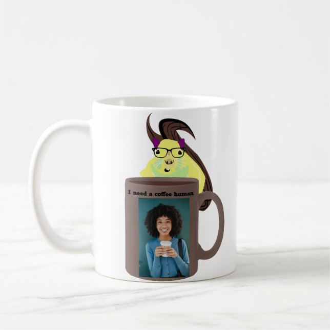 Naughty Squirrel #507 Coffee Human Mug (Left)