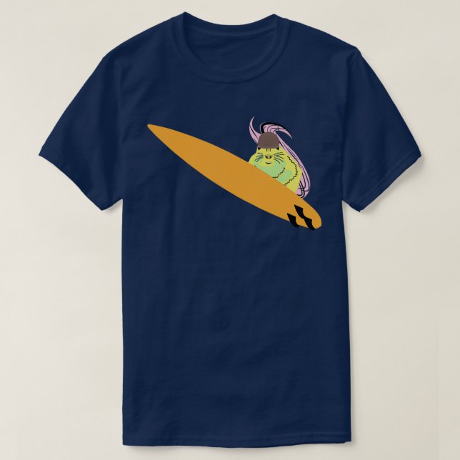 Naughty Squirrel 510 Surfing T-Shirt (Design Front)