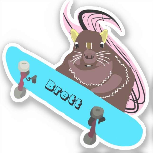 Naughty Squirrel #688 Brett Skateboarding (Front)