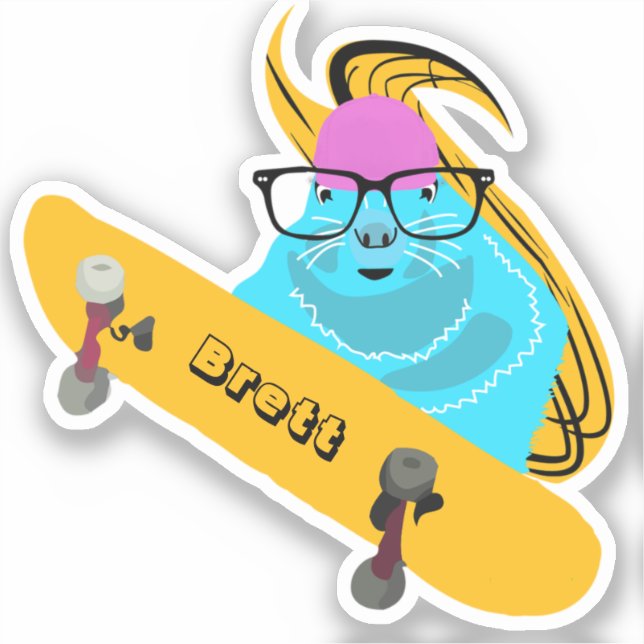 Naughty Squirrel #703 Brett Skateboarding (Front)