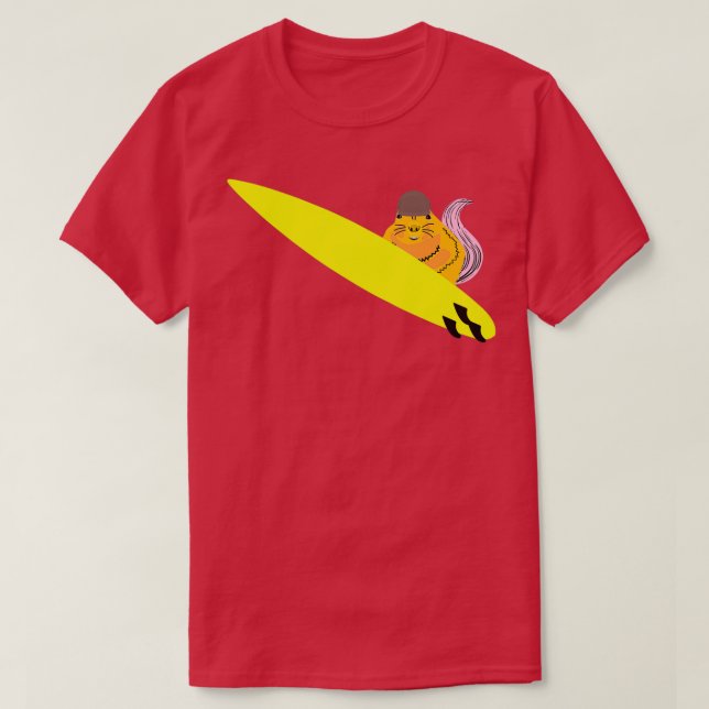 Naughty Squirrel 745 Surfing T-Shirt (Design Front)