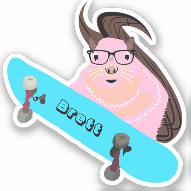 Naughty Squirrel #746 Brett Skateboarding (Front)