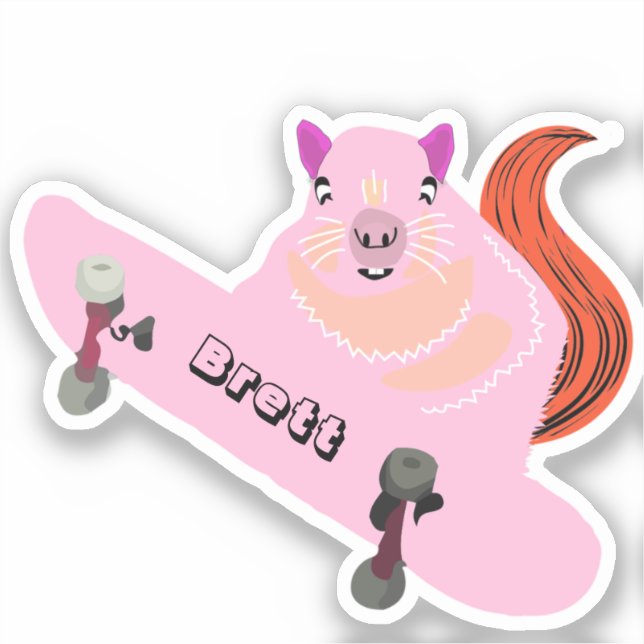 Naughty Squirrel #798 Brett Skateboarding (Front)