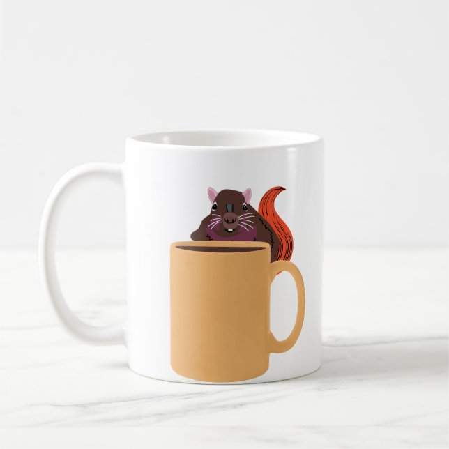 Naughty Squirrel #83 Coffee Mug (Left)