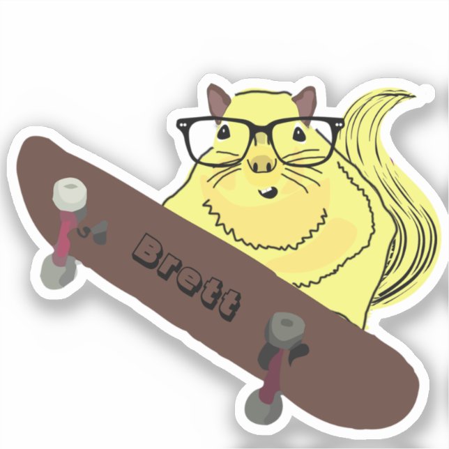 Naughty Squirrel #932 Brett Skateboarding (Front)