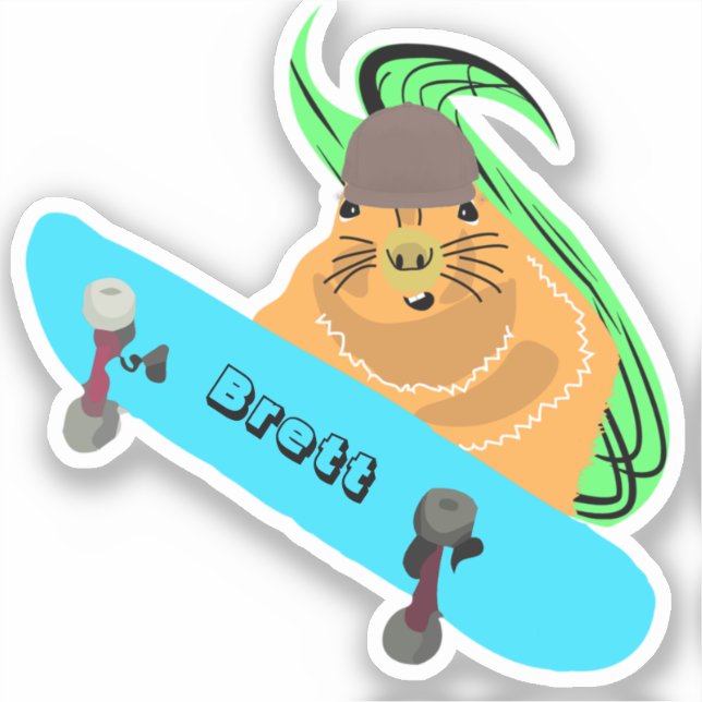 Naughty Squirrel #941 Brett Skateboarding (Front)