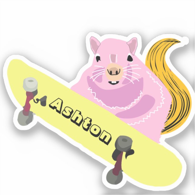 Naughty Squirrel #965 Custom Name Skate (Front)