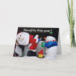 NAUGHTY THIS YEAR? CHRISTMAS CARD
