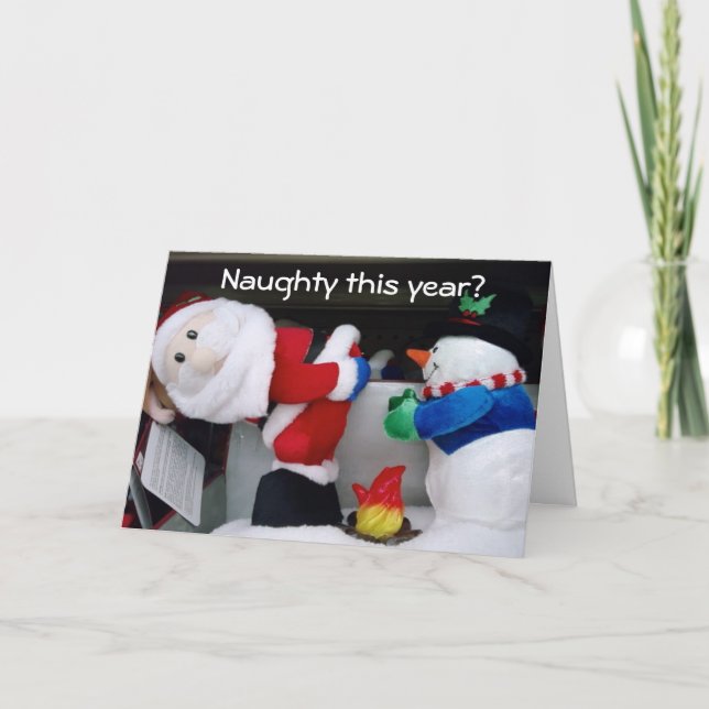 NAUGHTY THIS YEAR? CHRISTMAS CARD (Front)