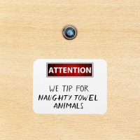 Naughty Towel Animals Funny Cruise Door Marker