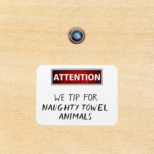 Naughty Towel Animals Funny Cruise Door Marker Magnet (Creator Uploaded)