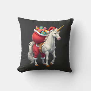 Naughty Unicorn Pun Funny Family Christmas Morning Cushion