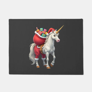Naughty Unicorn Pun Funny Family Christmas Morning Doormat